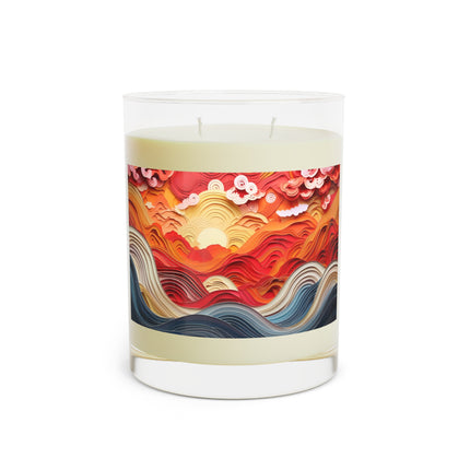 Vibrant Sunrise Sky Scented Candle - Full Glass, 11oz - The White Tea & Fig, The Lavender & Sage, and The Ocean Mist & Moss