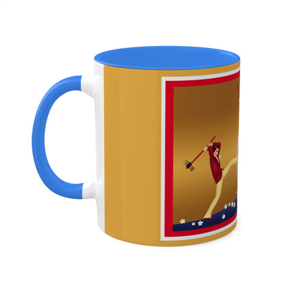 Crack-Up Comedy: The Great Egg Duel Colorful Mugs, 11oz
