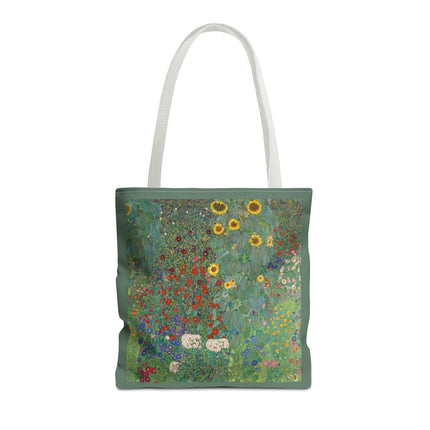 Farm Garden with Sunflowers by Gustav Klimt Tote Bag (AOP)