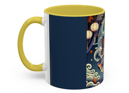 Skeleton Kabuki Performer Colorful Mugs (11oz, 15oz)