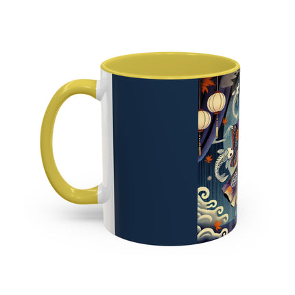 Skeleton Kabuki Performer Colorful Mugs (11oz, 15oz)