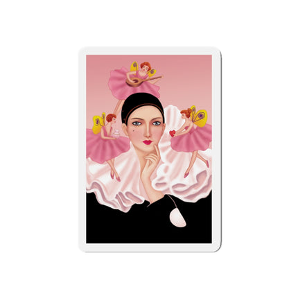 Pierrot & Fairies Dressed in Pink by Sofia Chiostri Die-Cut Magnets (5 Sizes)