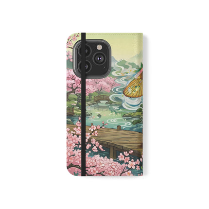 🌸🐱 Kimono Kitties Flip Case – Whimsical Elegance & Storybook Charm
