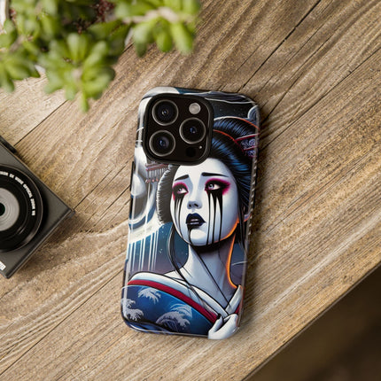 Geisha’s Black Ink Tears Phone Cases