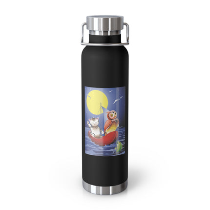 Embarking on a Moonlit Journey Copper Vacuum Insulated Bottle, 22oz