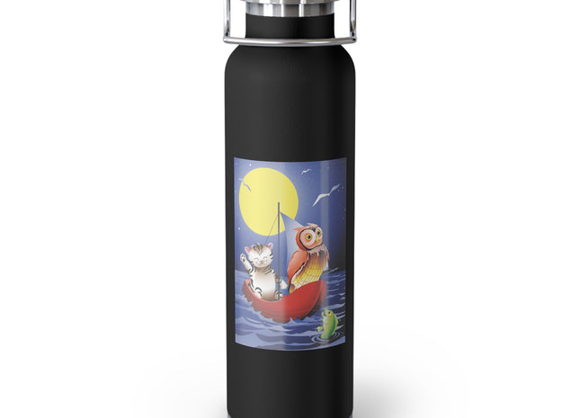 Embarking on a Moonlit Journey Copper Vacuum Insulated Bottle, 22oz