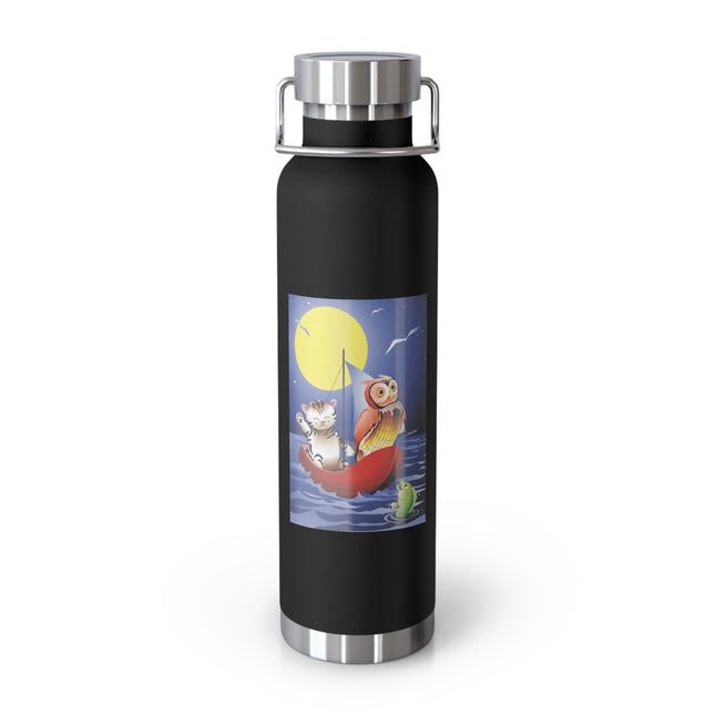 Embarking on a Moonlit Journey Copper Vacuum Insulated Bottle, 22oz