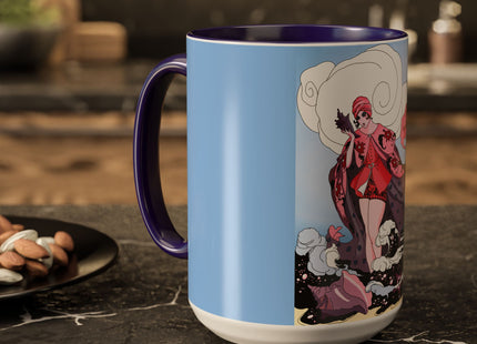 Goddess of the Swirling Sea Colorful Mugs (11oz, 15oz)