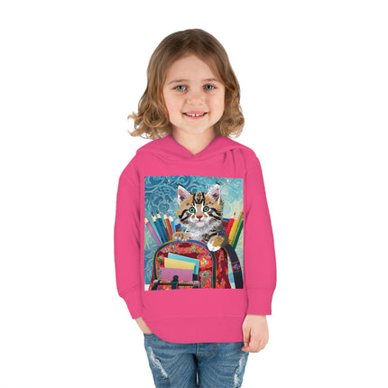 Whiskered Wanderings Toddler Pullover Fleece Hoodie