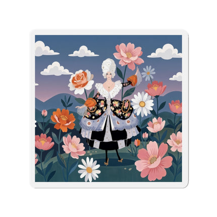 🌸🎀 The Grand Floral Promenade Die-Cut Magnets – Art Deco Fashion Fantasy