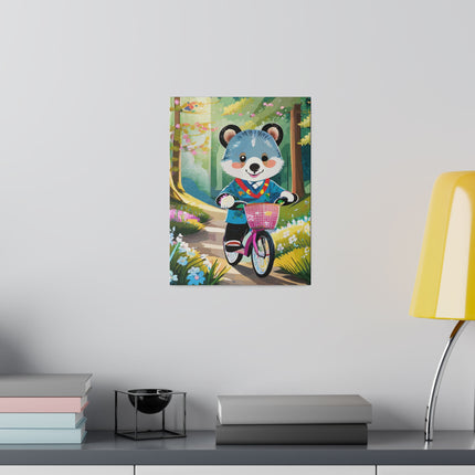 Furry Cyclist Matte Canvas, Stretched, 0.75"