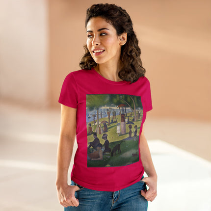 A Sunday on La Grande Jatte by Georges Seurat Women's Midweight Cotton Tee