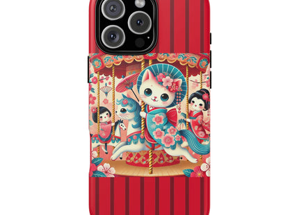 Geisha Kitten's Enchanted Carousel Phone Cases