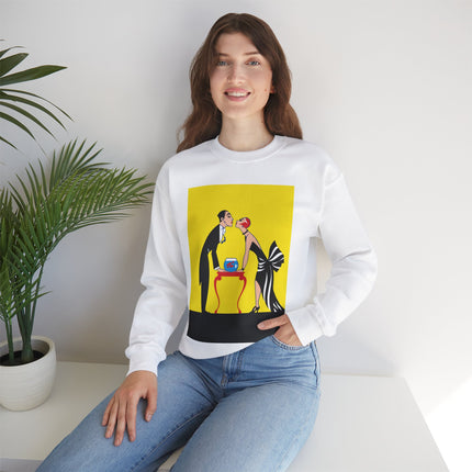 A Moment of Elegance: A Passionate Embrace Amidst Golden Splendor Heavy Blend™ Crewneck Sweatshirt