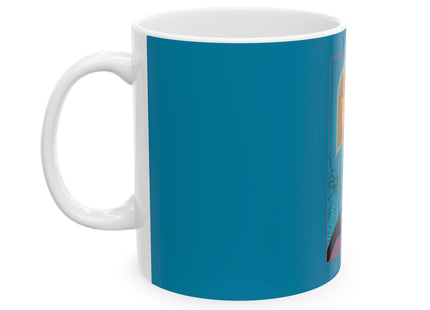 March & Aquamarine (from the Gem Series) by Sofia Chiostri Ceramic Mug 11oz