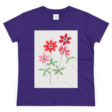 Women's Anemone Print Midweight Cotton Tee