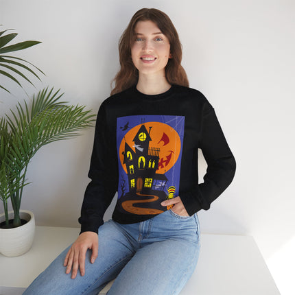 Halloween Night at the Haunted House Unisex Heavy Blend™ Crewneck Sweatshirt