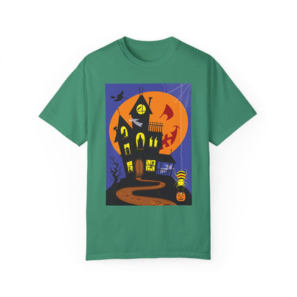 Halloween Night at the Haunted House Unisex Garment-Dyed T-shirt