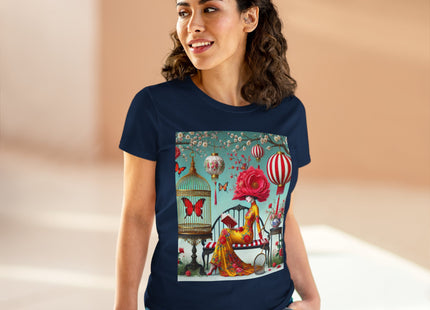 Reading In A Painted Garden Cotton Tee