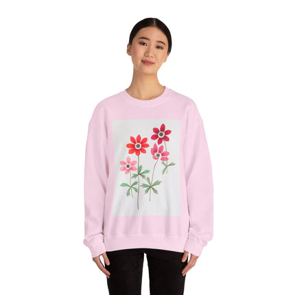Anemoon, Anemone by Anselmus Boëtius de Boodt Heavy Blend™ Crewneck Sweatshirt
