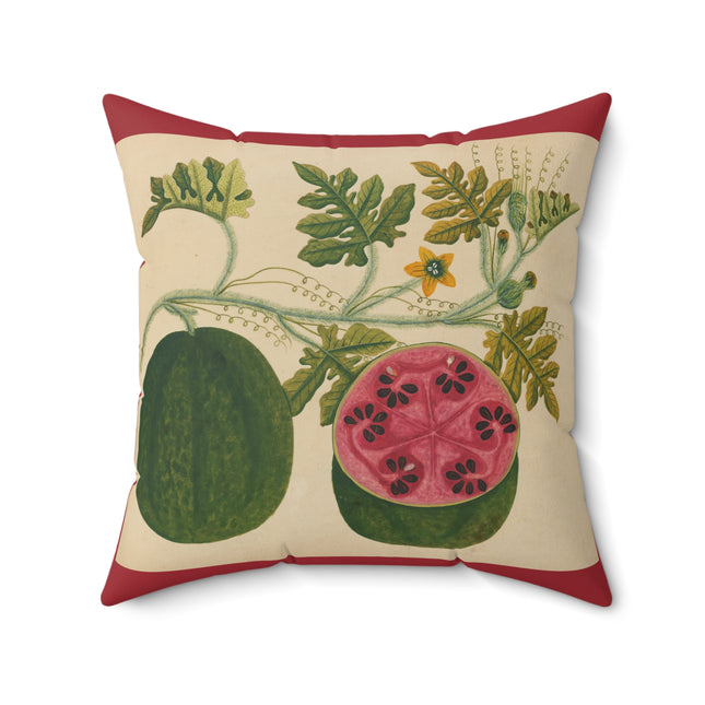 Album of watercolors of Asian fruits and flowers Pl.29 by Anonymous Spun Polyester Square Pillow