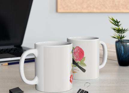 Blackbird with Roses by Anonymous Ceramic Mug 11oz