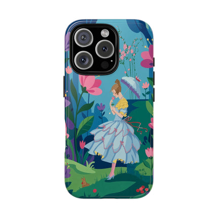 🌸☂️ A Stroll Through The Enchanted Forest Phone Case – Art Deco Floral Fantasy