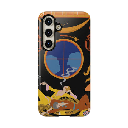 Art Deco Lounge Phone Case – Opulent Smoke & Timeless Glamour