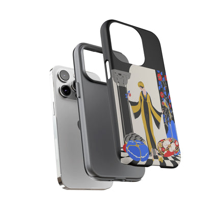 Art Deco Flapper in Yellow Robe Phone Case – Elegant Glamour & Exotic Charm