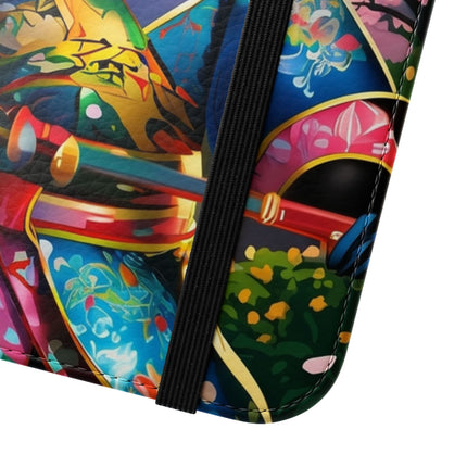 🦊⚔️ Cyberpunk Panda Samurai Flip Case – Futuristic Honor & Kitsune Spirit