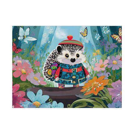 Cute Hedgehog Matte Canvas, Stretched, 0.75"