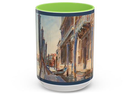 Gondola Moorings on the Grand Canal by John Singer Sargent Colorful Mugs (11oz, 15oz)