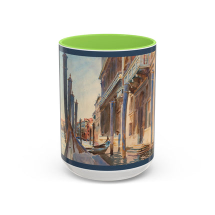 Gondola Moorings on the Grand Canal by John Singer Sargent Colorful Mugs (11oz, 15oz)