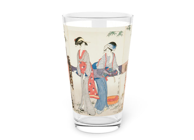 Drying and Stretching Cloth by Kitagawa Utamaro Glass, 16oz