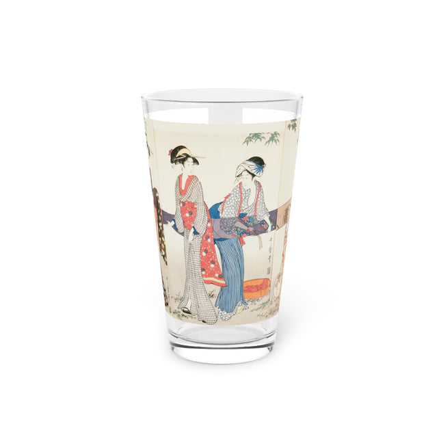 Drying and Stretching Cloth by Kitagawa Utamaro Glass, 16oz