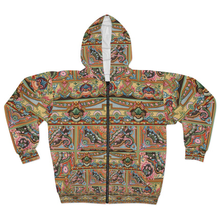 L'Ornement Polychrome by Albert Racine Zip Hoodie (AOP)