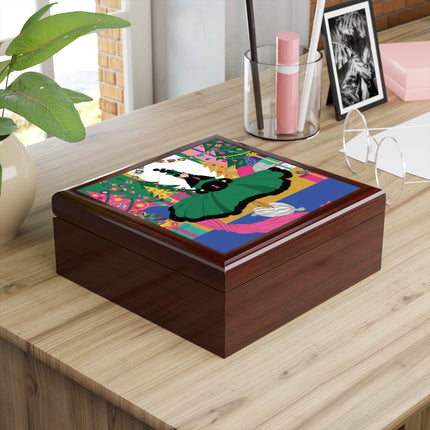 🎄🎁 The Emerald Christmas Belle Jewelry Box – Colorful Holiday Fashion Fantasy