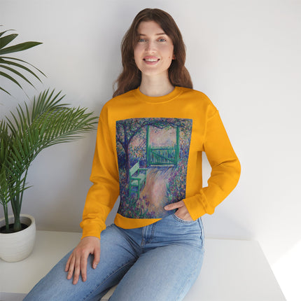 The Artist’s Garden (The Green Chair) by Theodore Earl Butler Heavy Blend™ Crewneck Sweatshirt