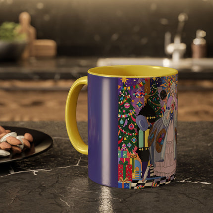 🎄✨ The Lady Of The Christmas Ornament Colorful Mug – Art Deco Holiday Fantasy