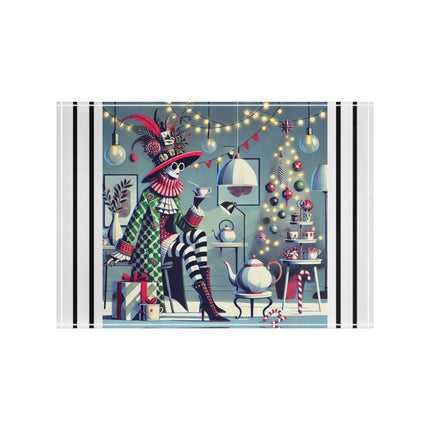 Whimsical Christmas Tea Party Acrylic Art Block