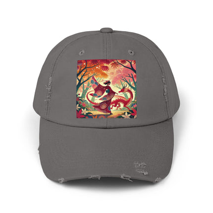 The Dragon Fairy’s Dance Unisex Distressed Cap