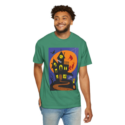 Halloween Night at the Haunted House Unisex Garment-Dyed T-shirt
