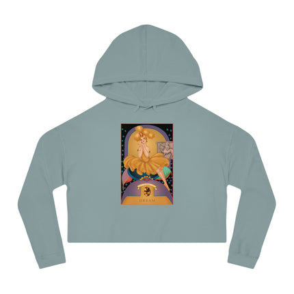 November & Topaz (from the Gem Series) by Sofia Chiostri Women’s Cropped Hooded Sweatshirt