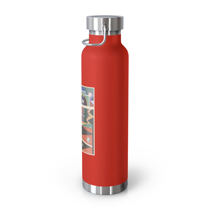 Collection decors et couleurs Pl.03 by Georges Valmiers Copper Vacuum Insulated Bottle, 22oz