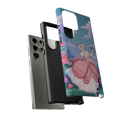 🎭🌸 The Lady Of The Secret Masquerade Phone Case – Art Deco Garden Fantasy