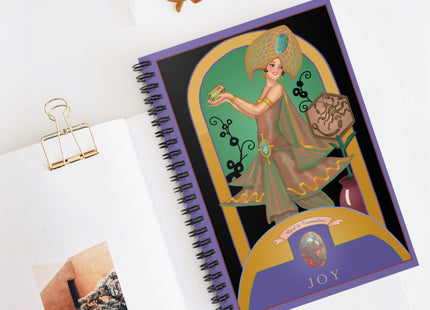 October & Opal, Tourmaline (from the Gem Series) by Sofia Chiostri Spiral Notebook - Ruled Line