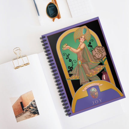 October & Opal, Tourmaline (from the Gem Series) by Sofia Chiostri Spiral Notebook - Ruled Line