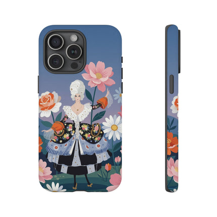 🌸🎀 The Grand Floral Promenade Phone Case – Art Deco Fashion Fantasy