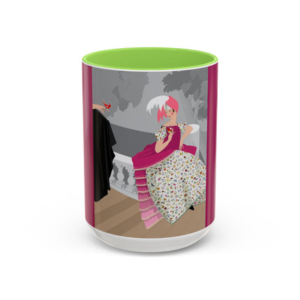 The Red Bird Colorful Mugs – Gentle Storybook Charm & Elegant Whimsy