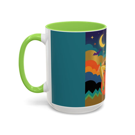 🌙🎃 The Witch Of Crescent Moon Pumpkin Colorful Mug – Colorful Halloween Charm